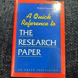 Amsco A Quick Reference to The Research Paper by Sharon Sorenson